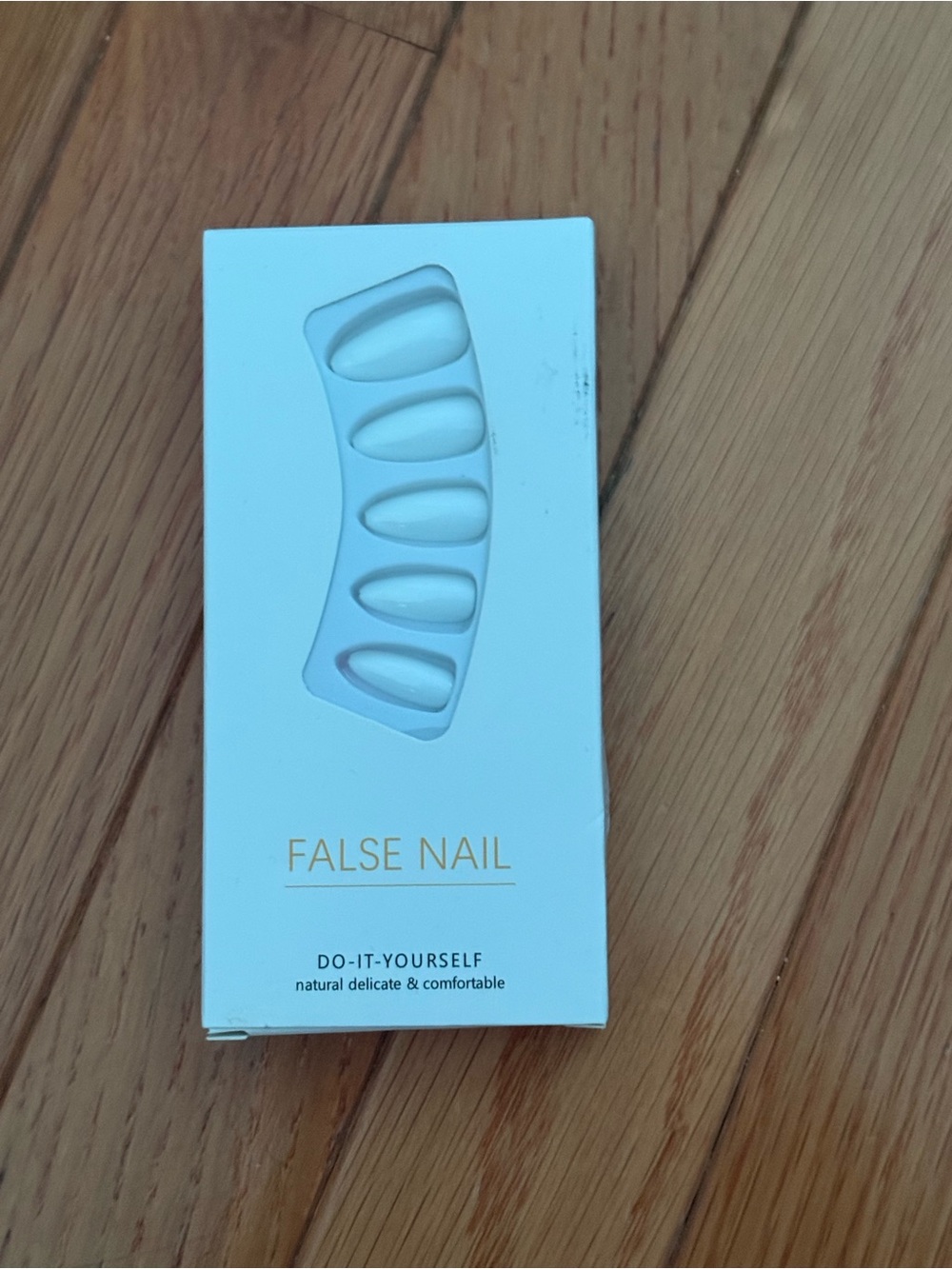 False Nail Press-On Set — White Natural Nails